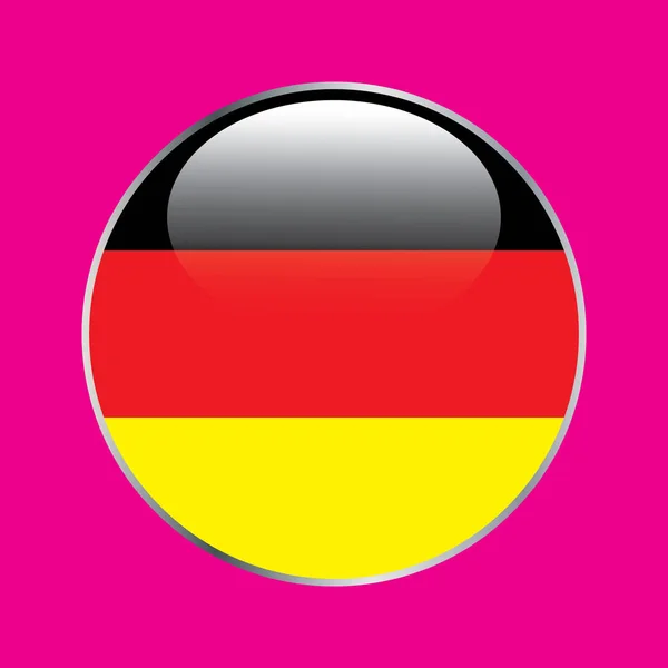 Botón bandera de Alemania. Botón bandera de Alemania — Archivo Imágenes Vectoriales