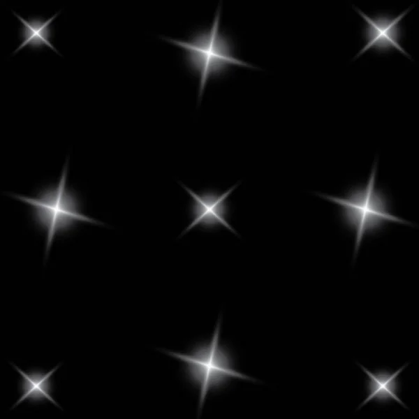 L'effetto di luci incandescenti, lampi, esplosioni e stelle. Effetto speciale, isolato su sfondo NERO — Vettoriale Stock