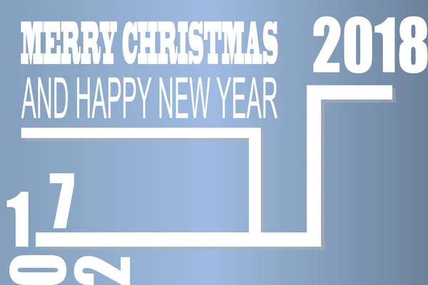 Πρότυπο διάνυσμα 2018. Χαρούμενα Χριστούγεννα και Ευτυχισμένο το νέο έτος κόκκινο φόντο με κείμενο. — Διανυσματικό Αρχείο