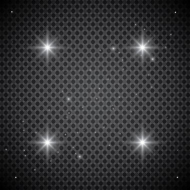 Parlayan ışıklar efekt, parlama, patlama ve yıldızlar. Şeffaf arkaplanda özel efekt izole edildi