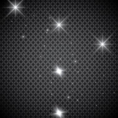 Parlayan ışıklar efekt, parlama, patlama ve yıldızlar. Şeffaf arkaplanda özel efekt izole edildi