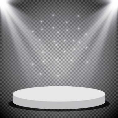 Vektör projektör. Sahne. Işık efektleri.