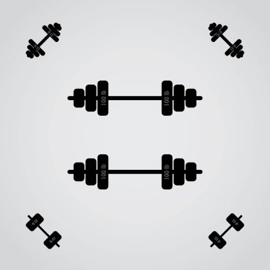 Fitness eğitmenleri, simgeleri şeffaf bir arka plan üzerinde.