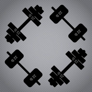 Fitness eğitmenleri, simgeleri şeffaf bir arka plan üzerinde.