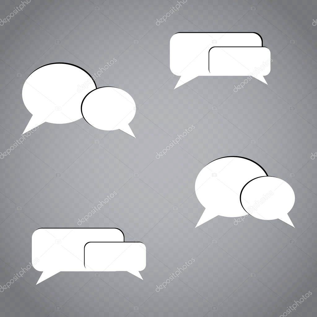 Phone chat message. Speech Bubble icons with smartphone. Communication concept