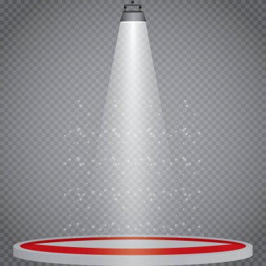 Sahne aydınlatma koleksiyonu, şeffaf etkileri. 