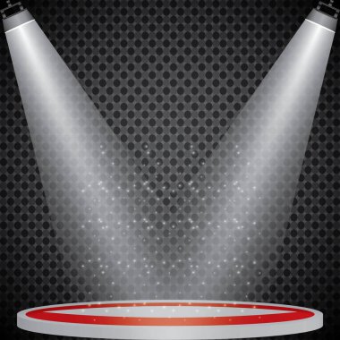 Sahne aydınlatma koleksiyonu, şeffaf etkileri. 