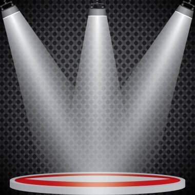 Sahne aydınlatma koleksiyonu, şeffaf etkileri. 