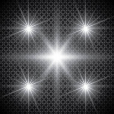 Altın parlayan kümesi üzerinde şeffaf arka plan izole etkileri ışıklar. Güneş ışınları ile flash ve spot. Parlama ışık efekti. Yıldız patlaması ile parıldıyor.