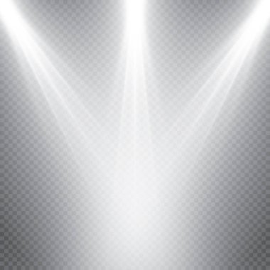 Vektör projektör. Sahne. Işık efektleri.