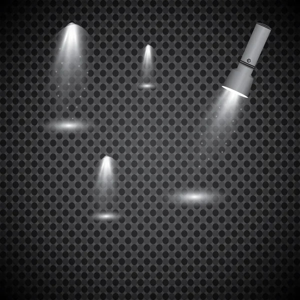Taschenlampe auf transparentem Hintergrund — Stockvektor