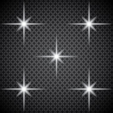 Saydam bir arka plan üzerinde izole ışıkları parlayan kümesi. Flaş ışınları ve bir projektör ile yanıp söner. Işık efekti kızdırma. Sparkles ile yıldızı parladı.