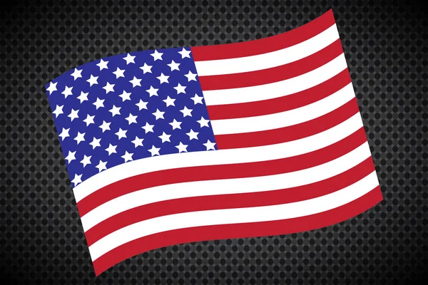 透明な背景のベクトル図にアメリカの国旗 — ストックベクタ