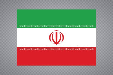 Iran bayrağı Iran arması, şık vektör çizim