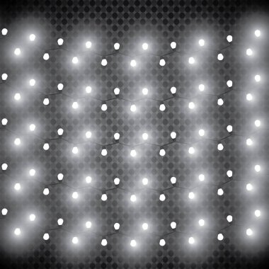 Noel ışıkları izole gerçekçi tasarım öğeleri. Çelenk, Noel süsleri.