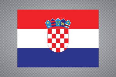 Hırvatistan bayrağı. Vektör. Doğru boyutları, öğe oranlarını ve renkler.