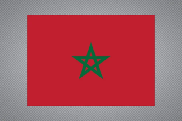 Bandera de Marruecos ondeando en el viento sobre fondo de seda — Vector de stock