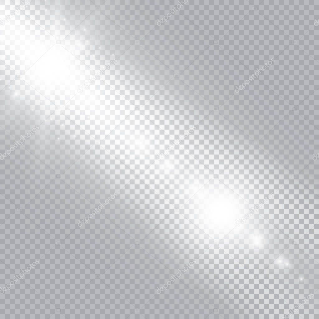 Abstract image of lighting flare. Set