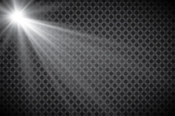 Vektör şeffaf güneş ışığı özel lens ışık efekti. Güneş ışığı ve spot ışıklarıyla parlıyor