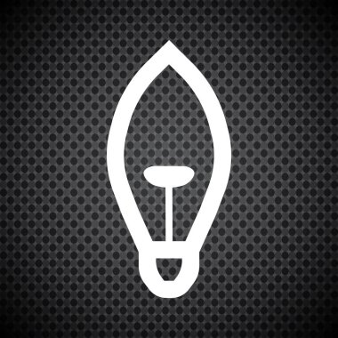 Ampul çizgisi simgesi vektörü, beyaz arkaplanda izole. Fikir işareti, çözüm, düşünme konsepti. Işıklı lamba. Elektrik, parlıyor. Grafik tasarımı için modaya uygun düz stil, web sitesi, UI. EPS