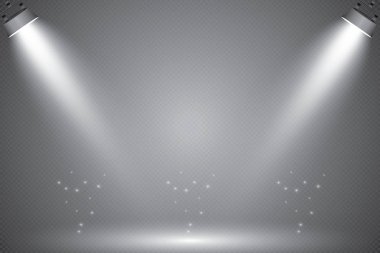 Sahne aydınlatma, kareli koyu arka plan üzerinde şeffaf etkileri. Sahne ışıkları ile parlak aydınlatma.