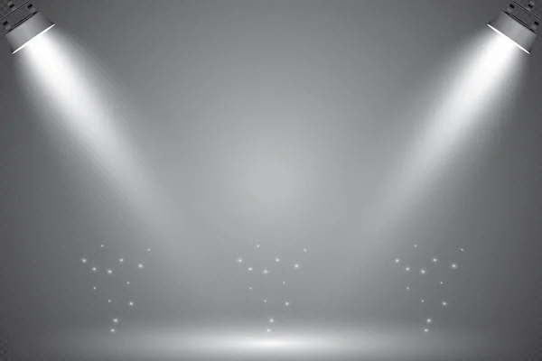 Szenenbeleuchtung Transparente Effekte Auf Kariertem Dunklem Hintergrund Helle Beleuchtung Mit — Stockvektor