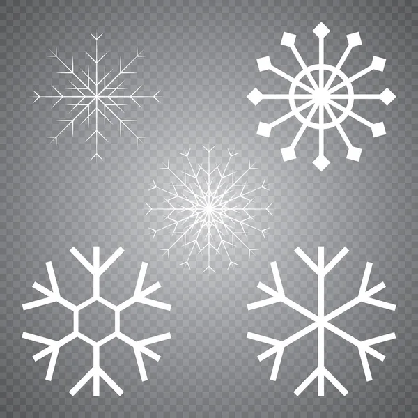 Weihnachten Schnee Vektor Icon Set — Stockvektor