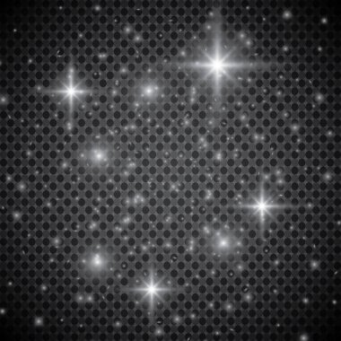 Saydam bir arka plan üzerinde izole altın parlayan ışıklar kümesi. Işık efekti kızdırma. Yıldız pul ile parladı.