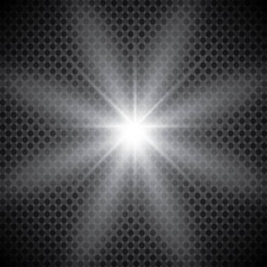 Parlayan ışıklar efekt, parlama, patlama ve yıldızlar. Şeffaf arkaplanda özel efekt izole edildi