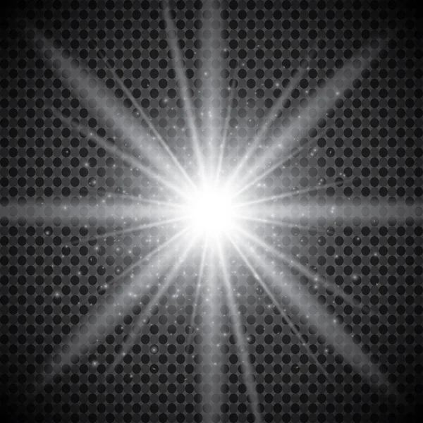 Glowing Lights Effect Flare Explosion Stars Special Effect Isolated Transparent — Stock Vector