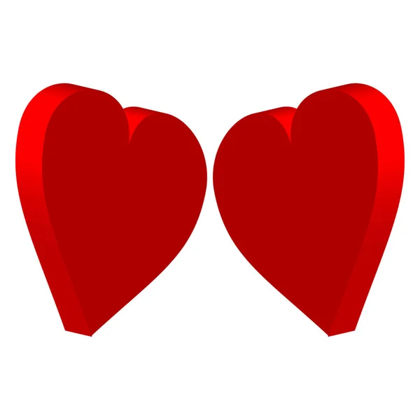 Валентинів День Люба Серце Написом — стоковий вектор