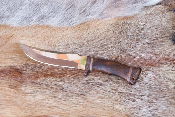 Sharp hunting knife — Stock Photo, Image