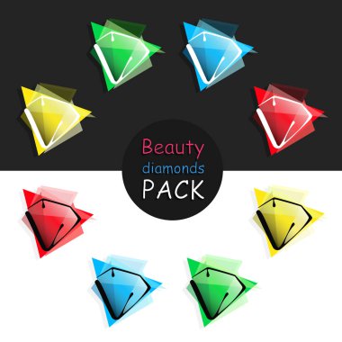 Renkli lüks elmas ile yağ dağılımı