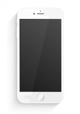 Beyaz iphone 7 smartphone.