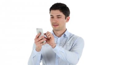 Smartphone kullanarak gözatmak işadamı