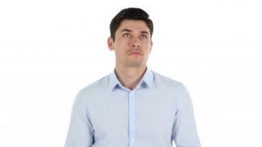 Karışık üzgün işadamı, korkuyor