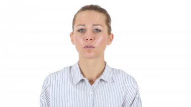 Baş-e doğru reddetmek, hayır sallayarak kadın