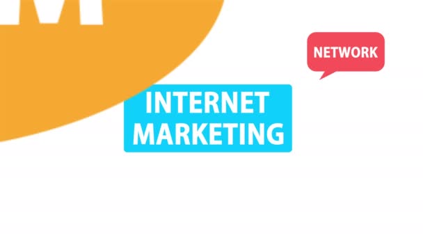 Internetový Marketing, animované Motion grafika — Stock video