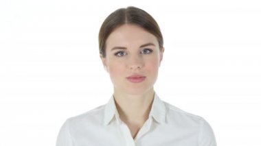 İyi hareket, işkadını beyaz arka plan üzerinde