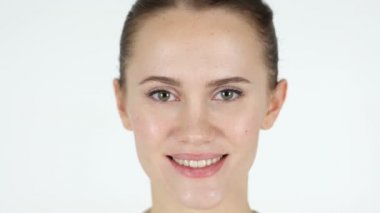 gülümseyen kadın kapatmak