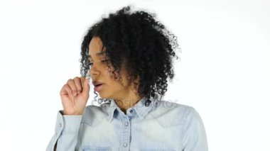 Öksürük, öksürük hasta siyah kadın