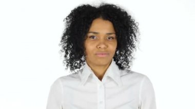 Hayır, siyah kadın Reddet kafa sallayarak