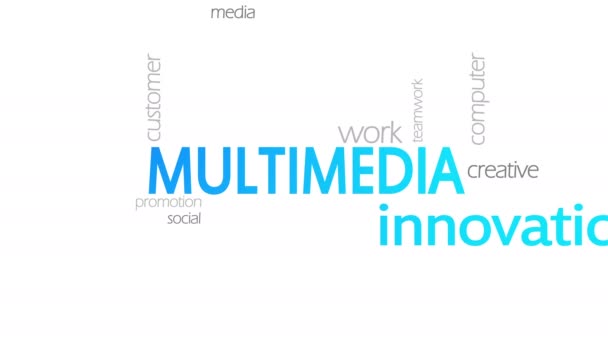 Multimédia, animált tipográfia — Stock videók
