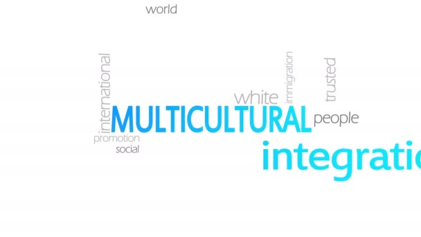 Multiculturale, Tipografia Animata — Video Stock