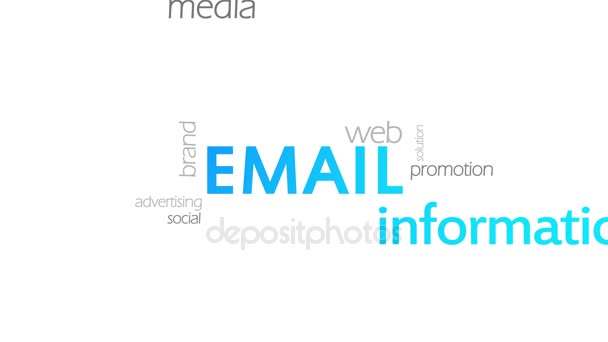 E-Mail, Typografie-Animation — Stockvideo