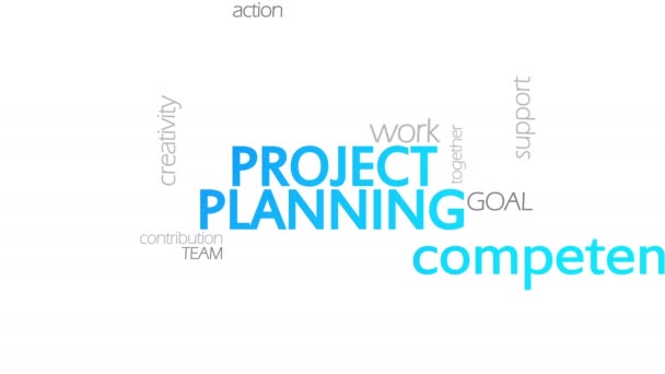 Planejamento de Projetos, Tipografia Animada — Vídeo de Stock