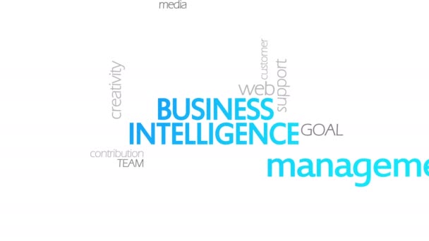 Business Intelligence, Tipografia Animata — Video Stock