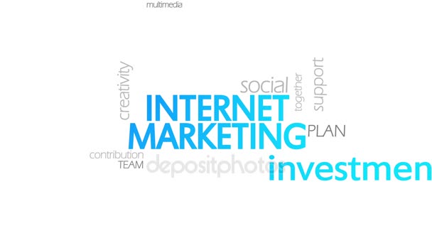 Internetový Marketing, animované typografie — Stock video