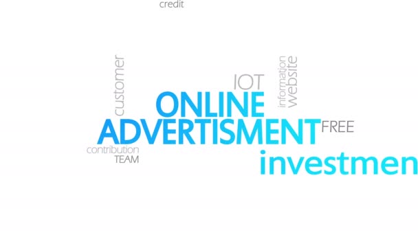 Online advertentie, animatie — Stockvideo