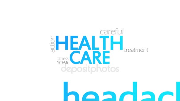 Health Care, Animated Typography — Stock Video